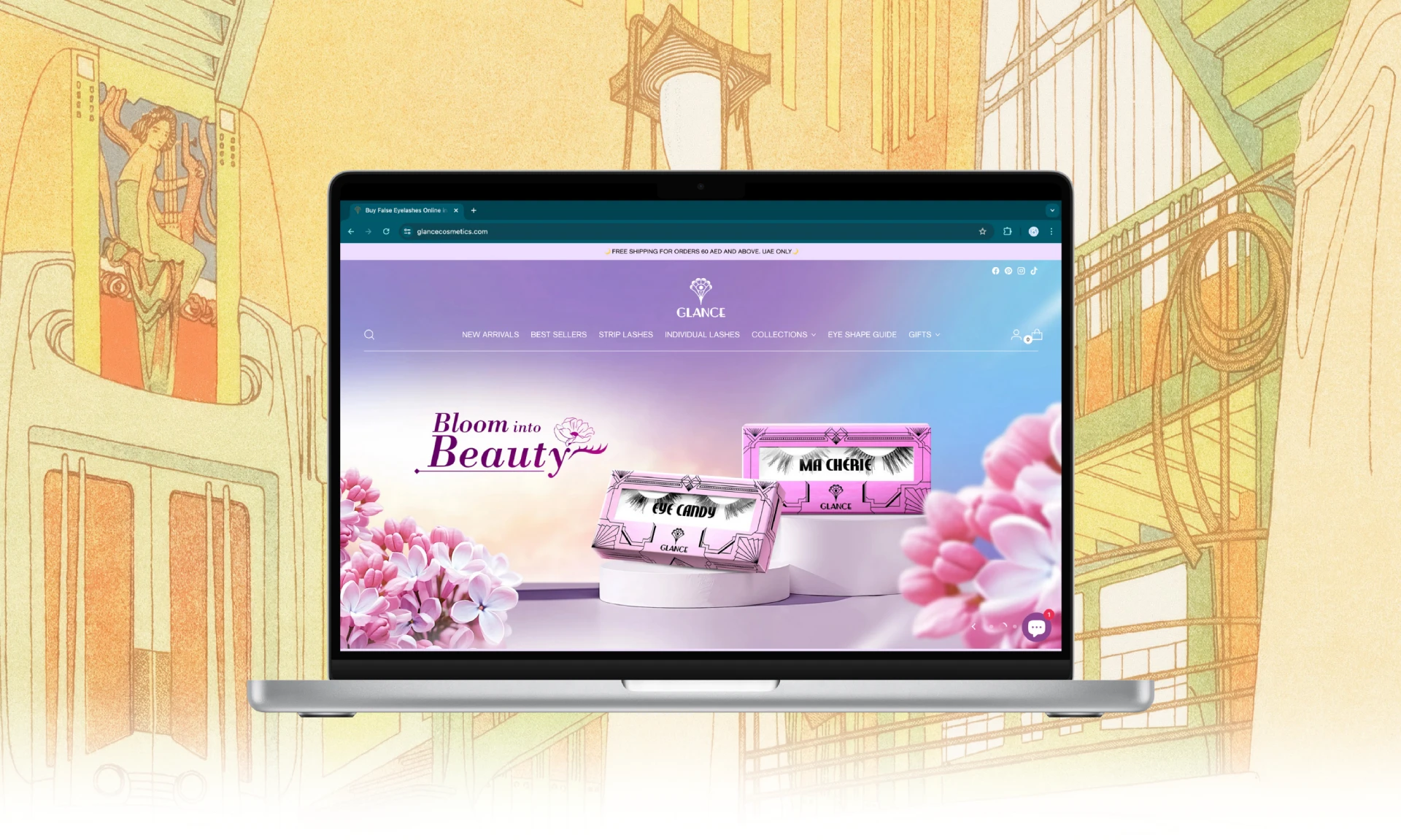 Glance Cosmetics Website Development